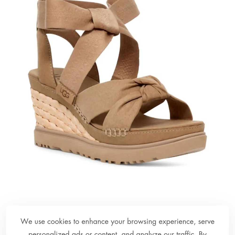 UGG Women's Tan Wedge Sandals